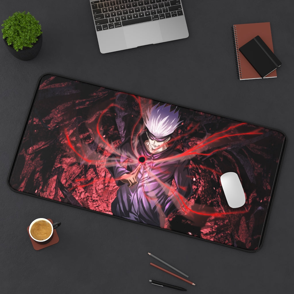 Jujutsu Kaisen Large Mouse pad / Desk mat - Gojo Satoru Red technique - The Mouse Pads Ninja 31"×15.5" (80 x 40 cm) Home Decor