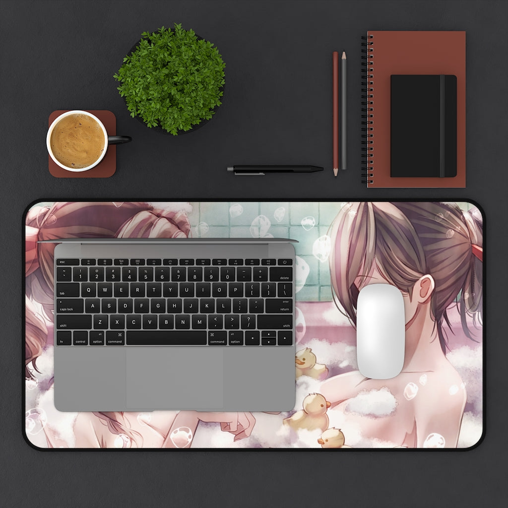 Aerith and Tifa Nude Sexy Bubble Bath Final Fantasy 7 Desk Mat - Non Slip Mousepad - Sexy Girl Playmat