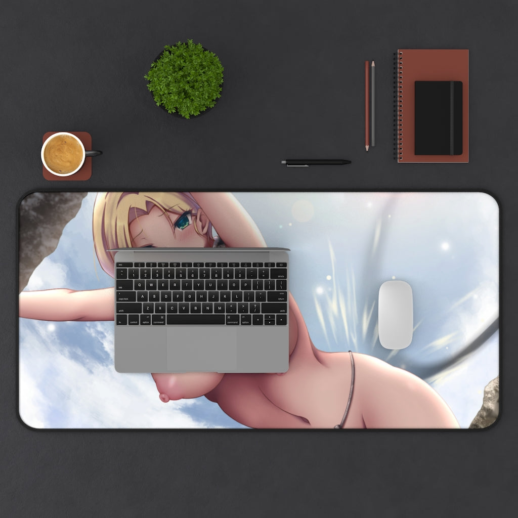 Bianca Dragon Quest Nude Tits Desk Mat - Sexy Anime Girl Mousepad - Gaming Playmat