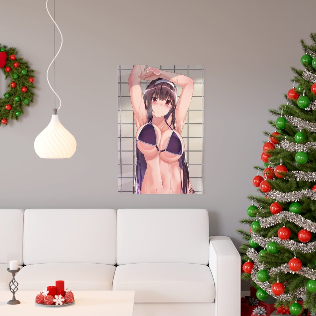 Utaha Kasumigaoka Saekano How to Raise a Boring Girlfriend Big Boobs Bikini Poster - Lewd Premium Matte Vertical Poster - Adult Wall Art