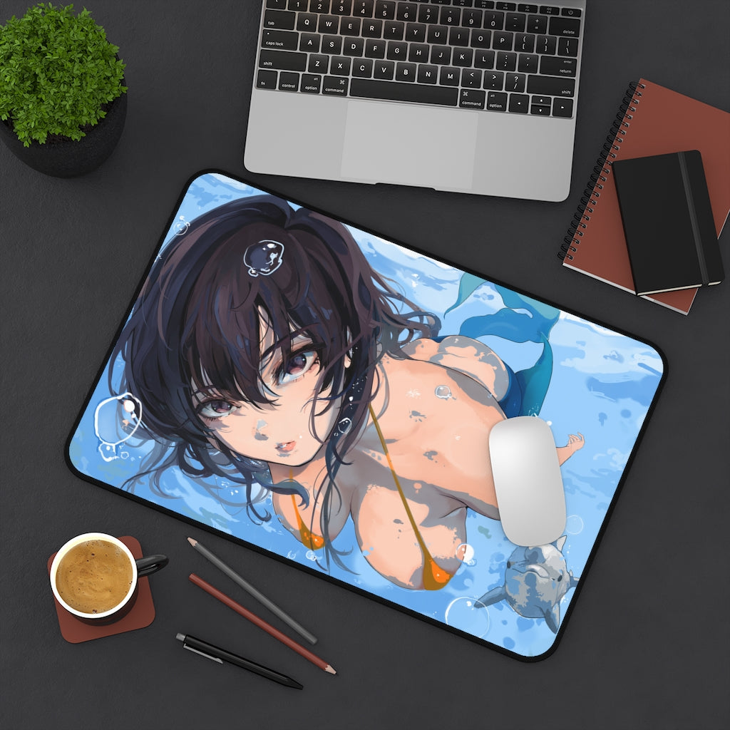 Komi San Sexy Mousepad - Mermaid Komi Can'T Communicate Ecchi Desk Mat - Anime Playmat