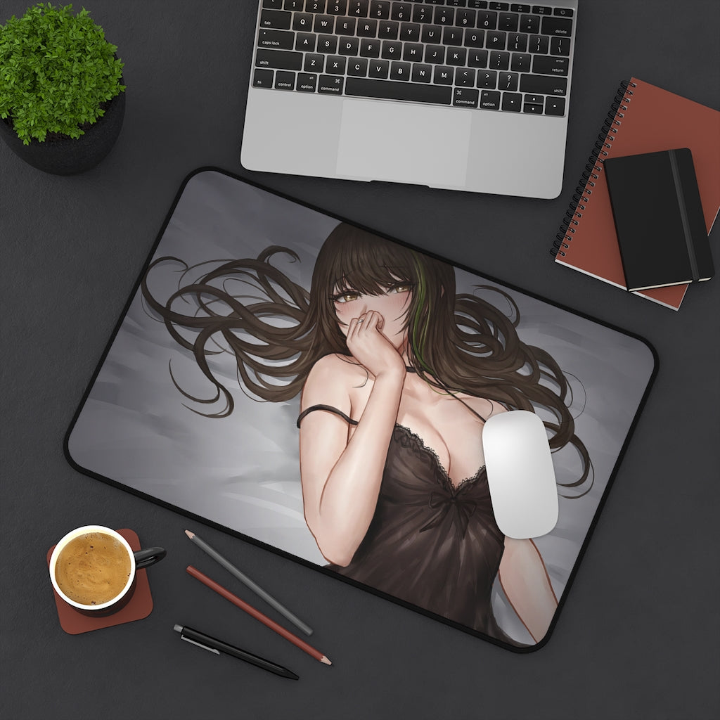 Girls Frontline Ecchi Mousepad - Sexy M4A1 Night Gown Large Desk Mat - Playmat