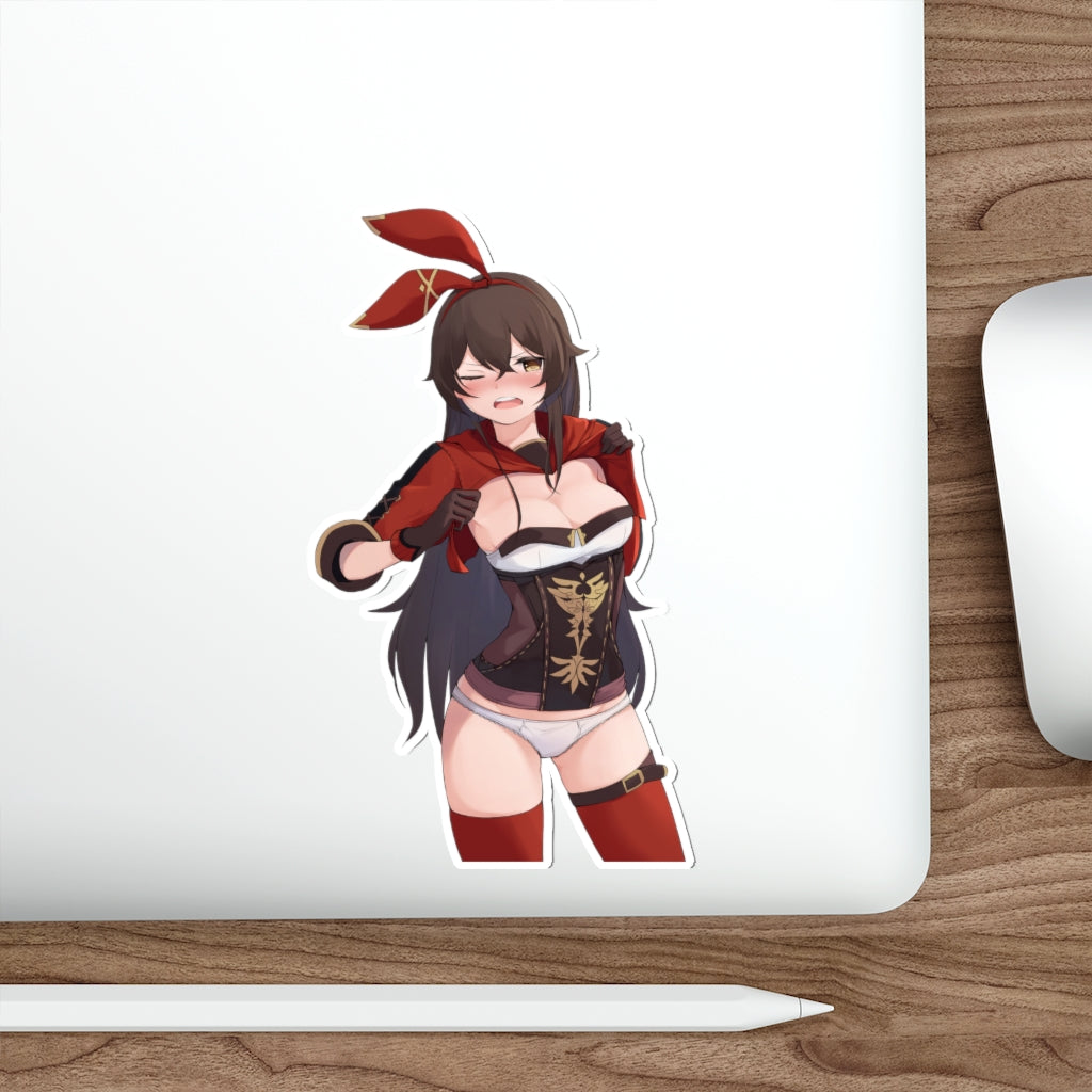 Genshin Impact Sexy Amber Waterproof Sticker - Ecchi Vinyl Decal