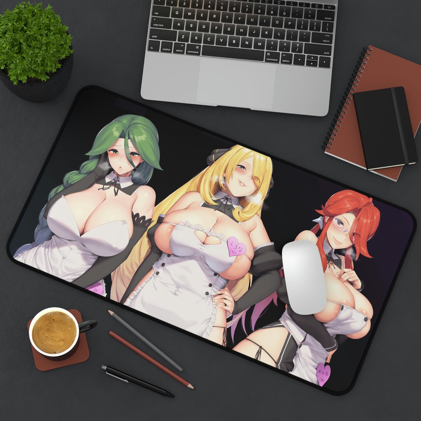 Sexy Mommies Desk Mat - Non Slip Anime Ecchi Mousepad