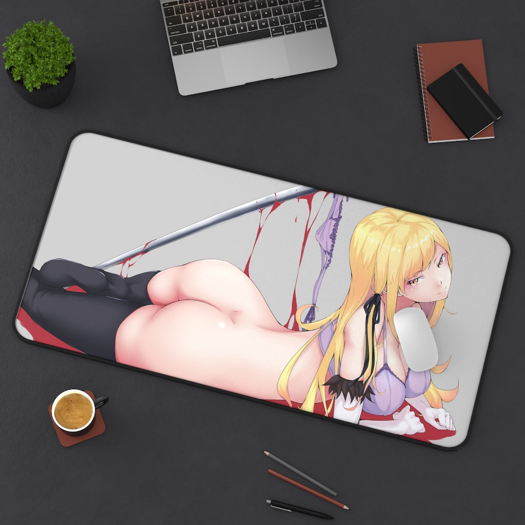 Monogatari Series Ecchi Mousepad - Nude Shinobu Oshino - Large Desk Mat