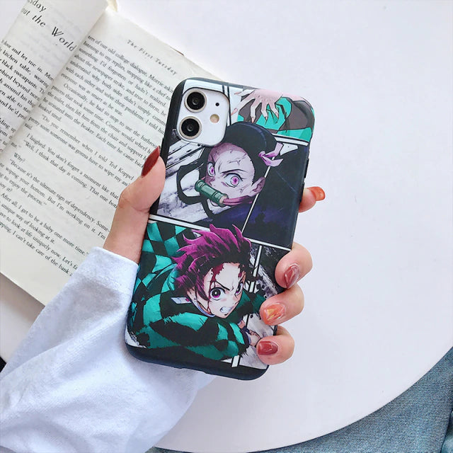 Anime Demon Slayer iPhone Case - for iPhone 12/11 Pro /X XS MAX/6 6s/7/8  - Anime Phone Case Silicone Back Cover