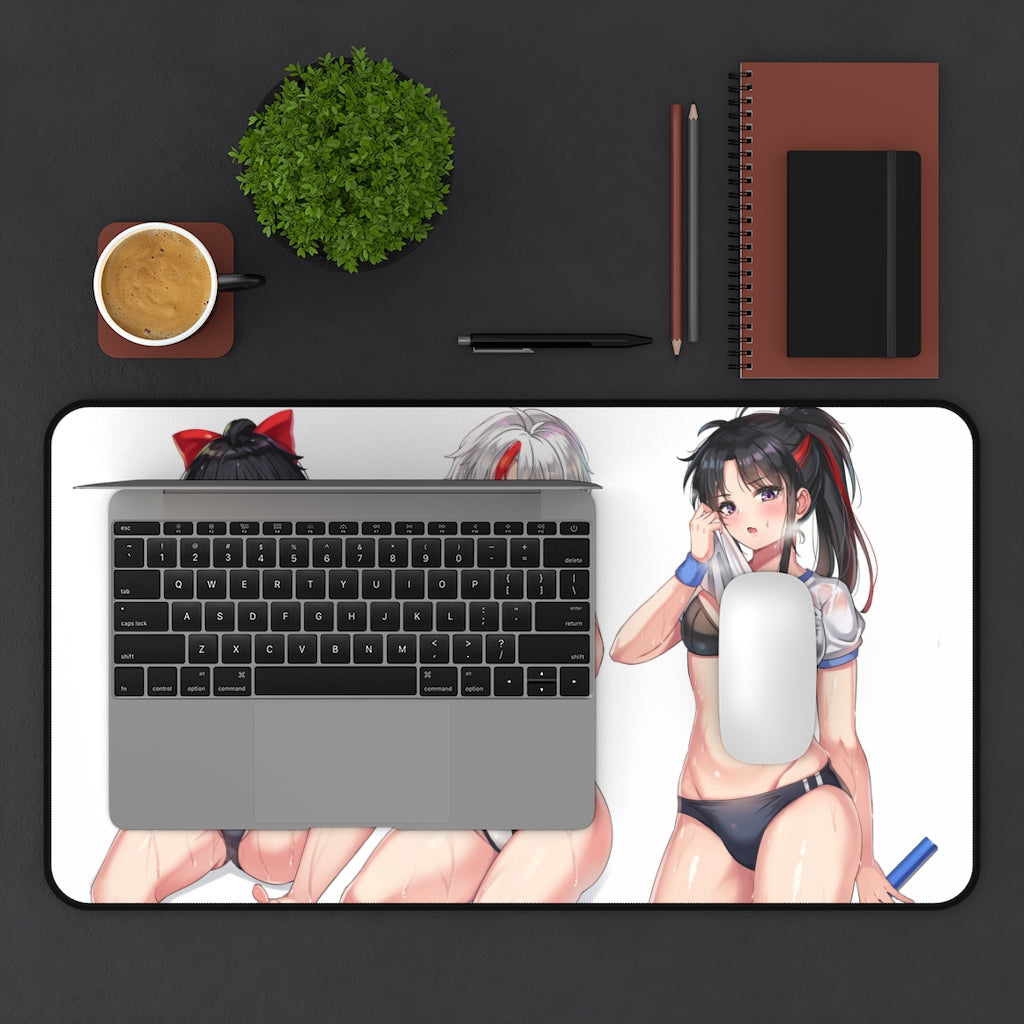 Inuyasha Yashahime Swimsuit Waifus Gaming Desk Mat - Anime Mousepad - Sexy Girls Playmat