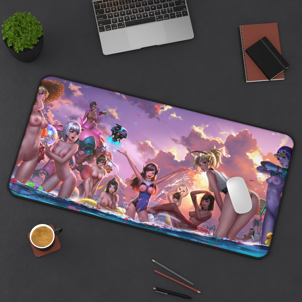 Overwatch Nude Hentai Waifus Desk Mat - Lewd Mousepad - Gaming Girls Playmat