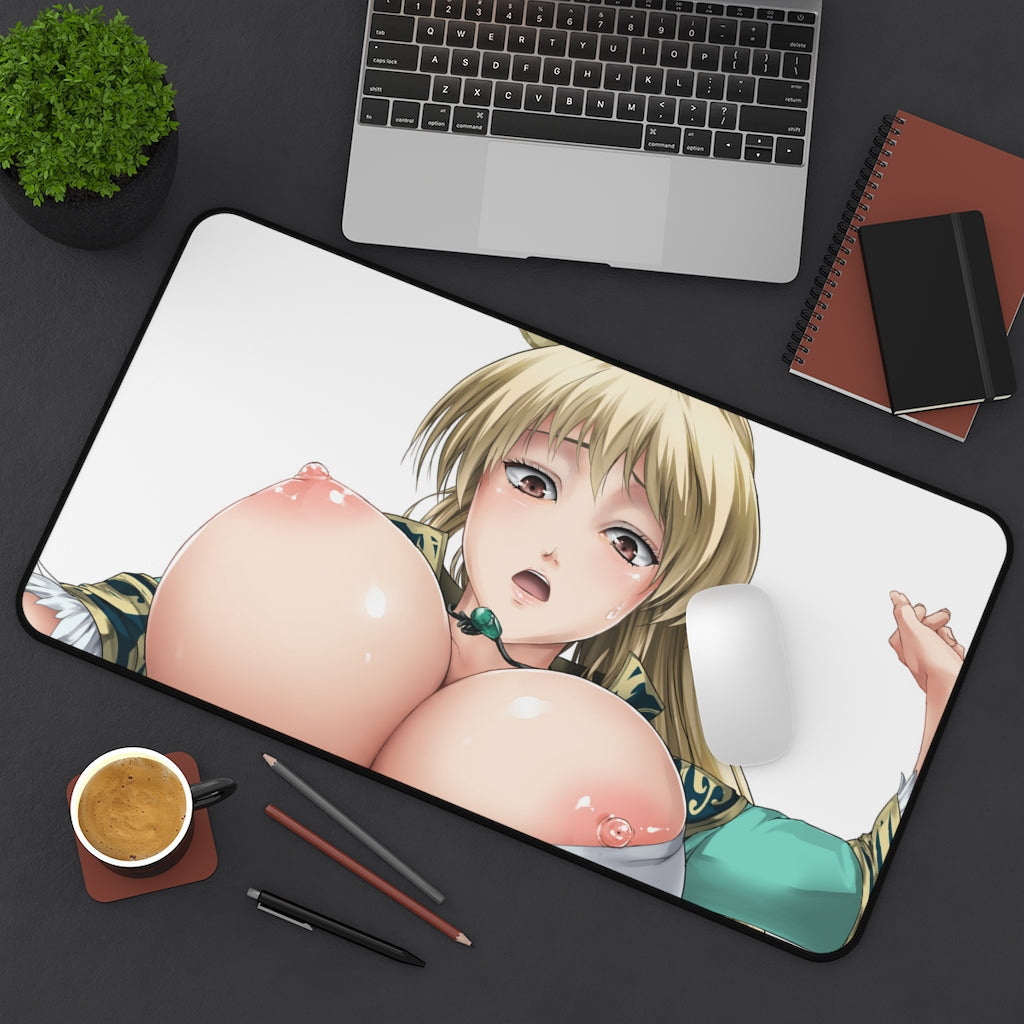 Dynasty Warriors Wang Yuanji Nude Tits Desk Mat - Non Slip Mousepad