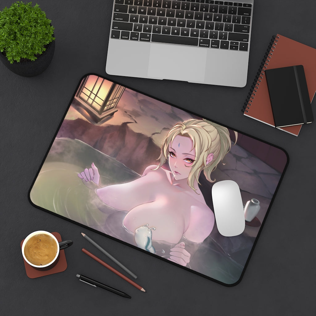 Onsen Tsunade Nude Tits Naruto Desk Mat - Lewd Mousepad - Sexy Anime Girl Playmat