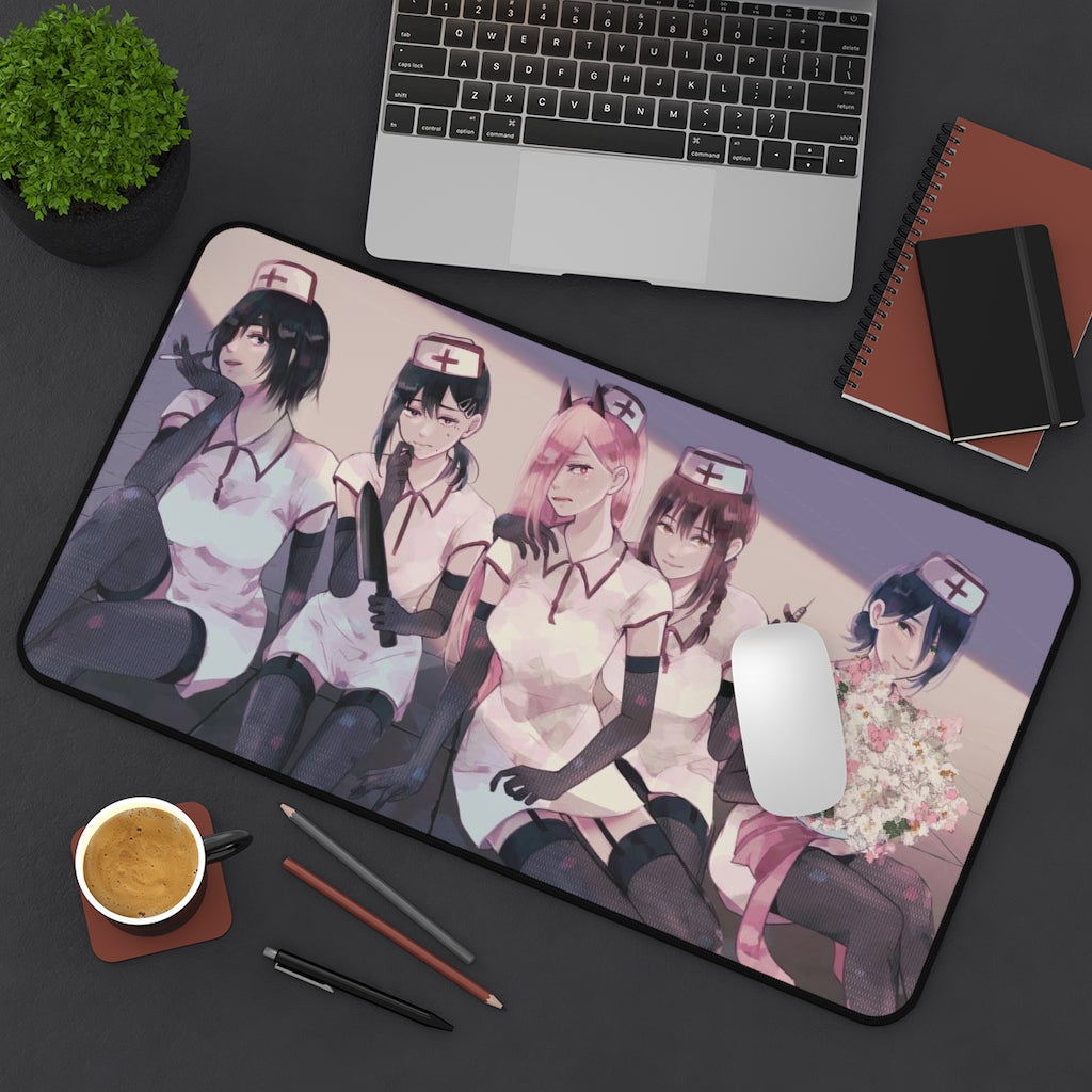 Chainsaw Man Sexy Mousepad - Hot Nurses Waifus Anime Desk Mat - Ecchi Playmat