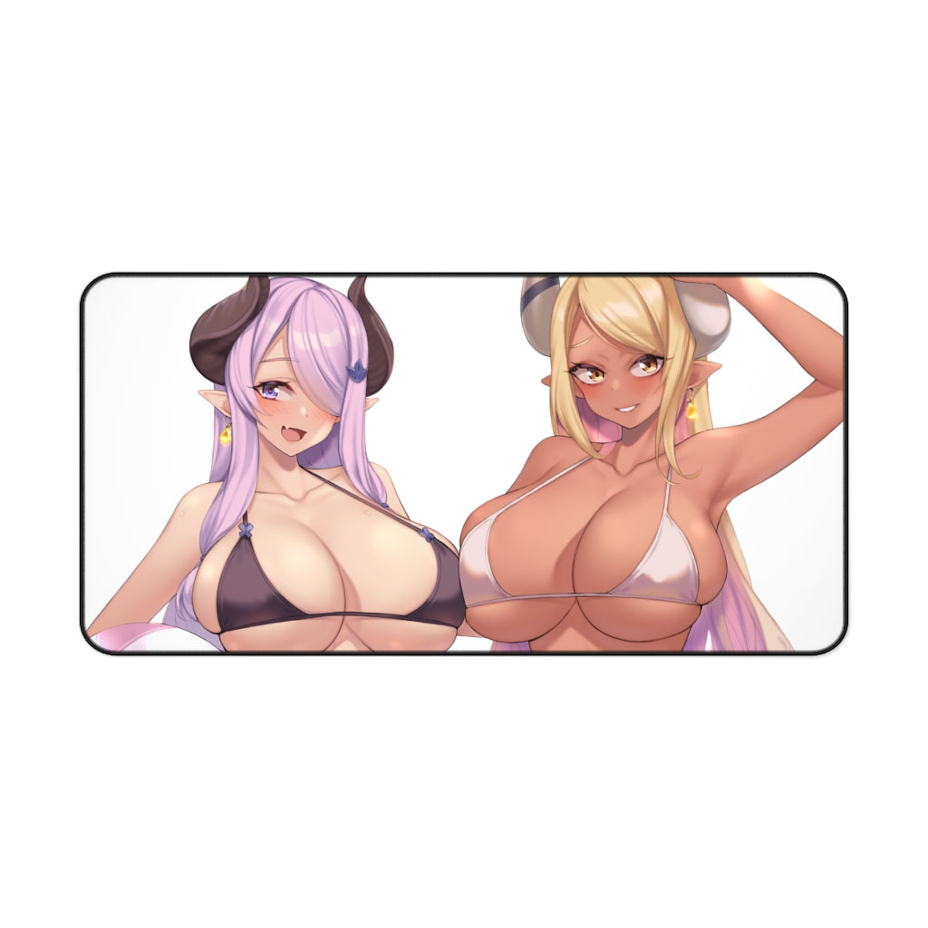 Granblue Fantasy Bikini Boobs Narmaya and Kumbhira Gaming Desk Mat - Anime Mousepad - Sexy Waifus Playmat