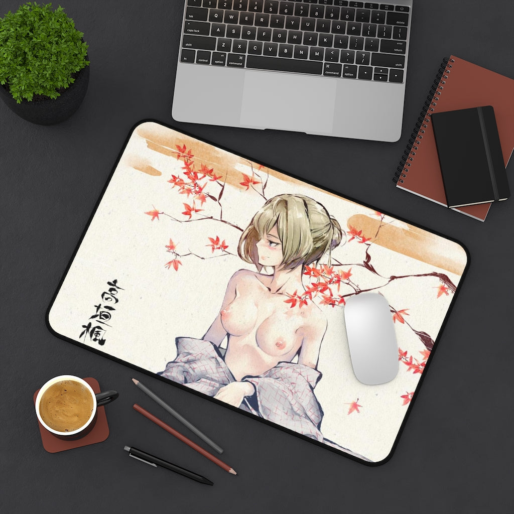 Ukiyo-e Kaede Takagaki Nude Boobs Idolmaster Cinderella Girls Desk Mat - Non Slip Sexy Mousepad