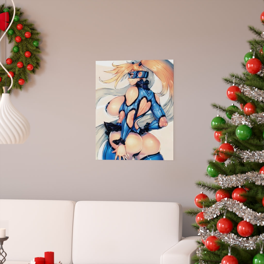 Rainbow Mika Street Fighter Poster - Lewd Premium Matte Vertical Poster - Adult Wall Art