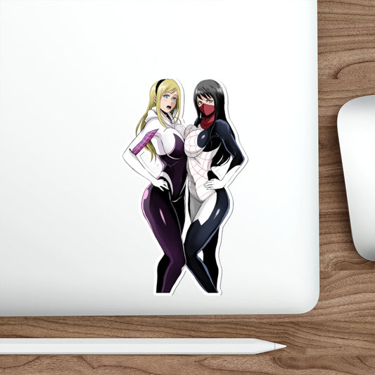 Sexy Spider Girls Waterproof Sticker - Ecchi Vinyl Decal