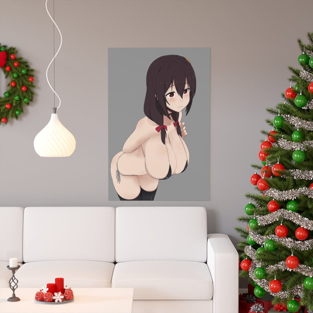 Yunyun Micro Bikini KonoSubara Poster - Lewd Premium Matte Vertical Poster - Adult Wall Art