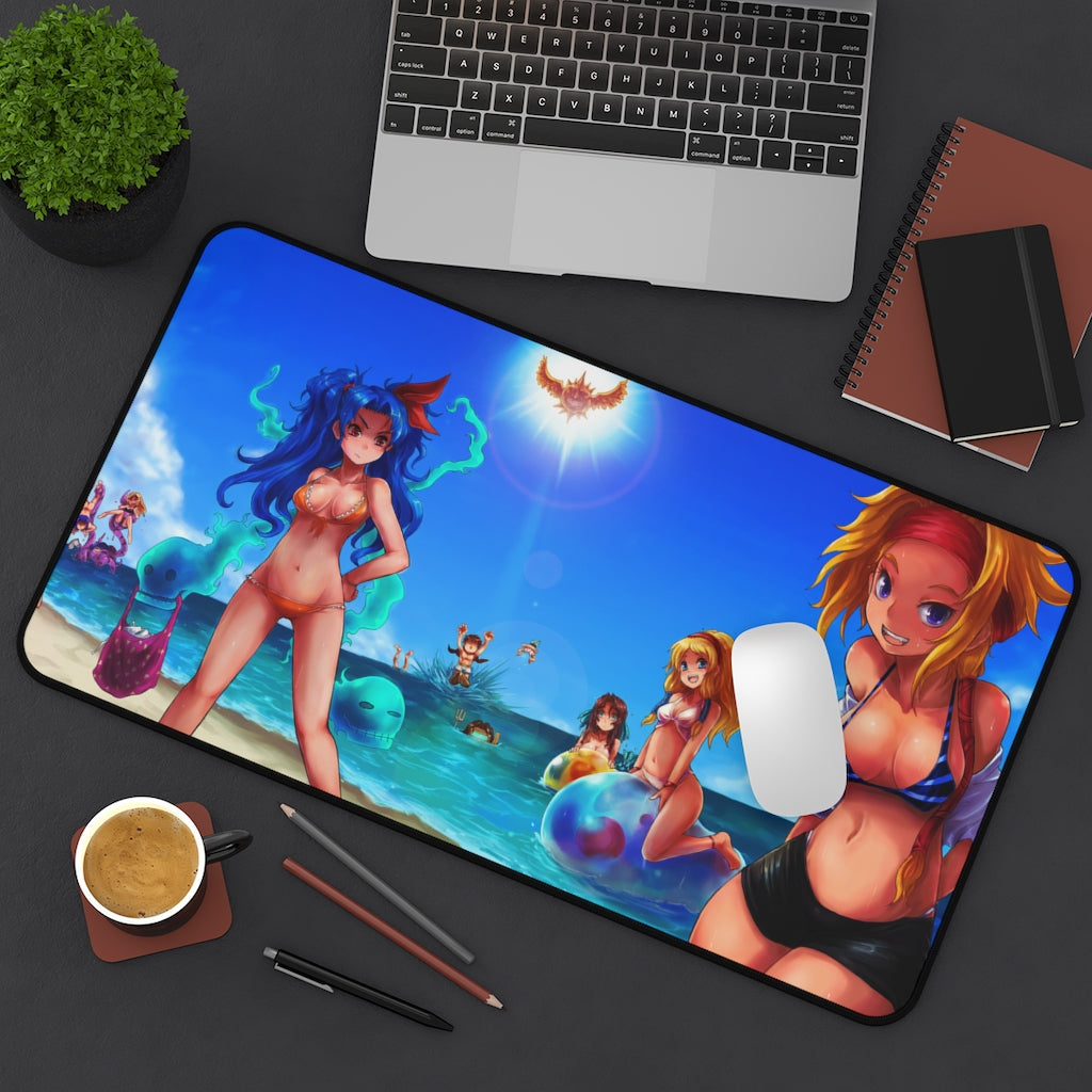 Romancing Saga Bikini Waifus Desk Mat- Sexy Anime Girls Mousepad - Gaming Playmat