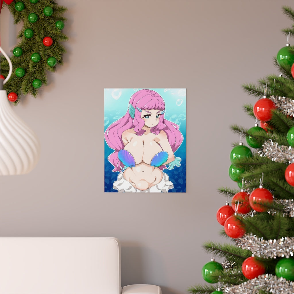 Laura La Mer Big Tits Pretty Cure Ecchi Poster - Lewd Premium Matte Vertical Poster - Adult Wall Art