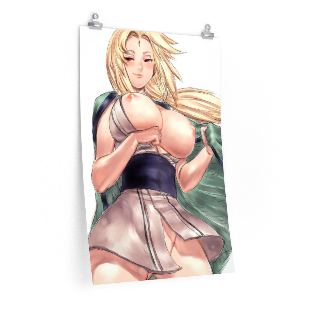 Tsunade Naruto Poster - Lewd Premium Matte Vertical Poster - Adult Wall Art