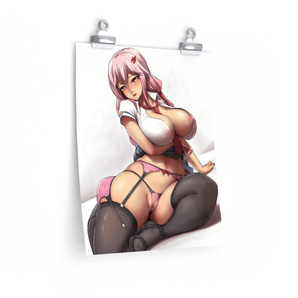 Thick Boobs Yuzuriha Inori Guilty Crown Hentai Poster - Lewd Premium Matte Vertical Poster - Adult Wall Art