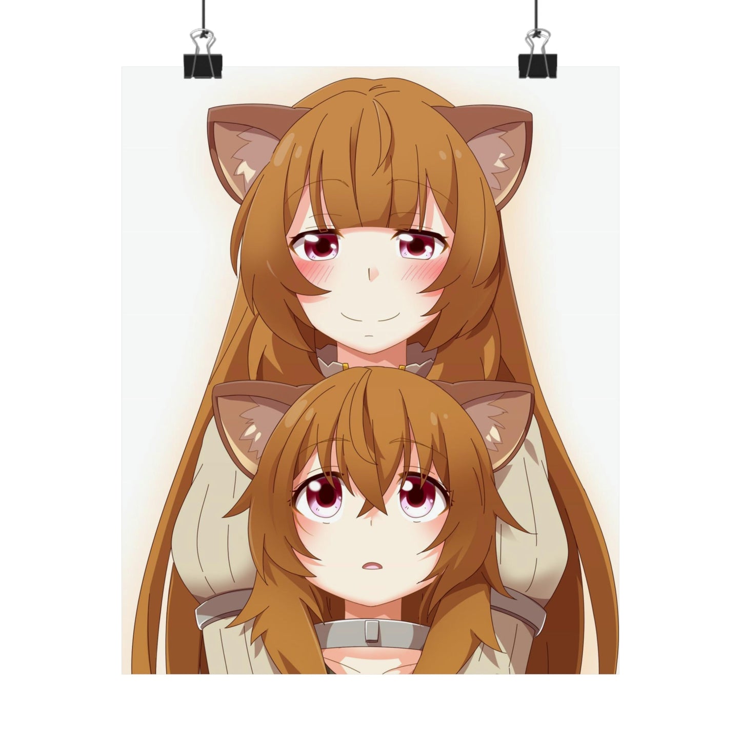 The Rising of the Shield Hero Poster - Raphtalia and Child Raphtalia Anime Wall Art Decor - Premium Matte Vertical Poster - Manga Print