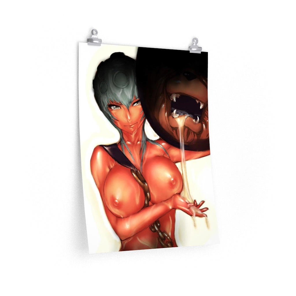 Female Hakan Street Fighter Poster - Lewd Premium Matte Vertical Poster - Adult Wall Art