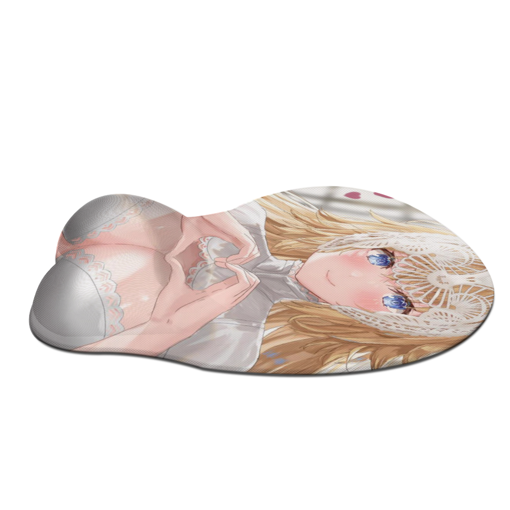 Sexy Girl Oppai Mousepad with Wrist Support Silicone Mouse Pad