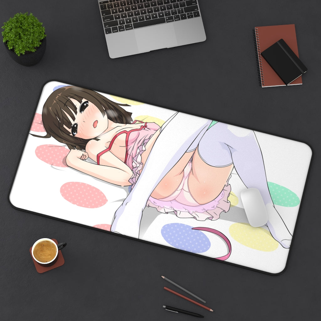 Monogatari Series Ecchi Mousepad - Nadeko Sengoku Pantsu - Large Desk Mat - MTG Playmat