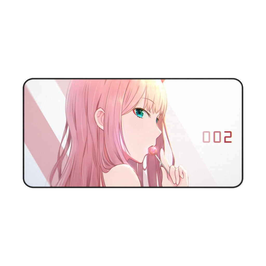 Zero Two Lollipop Darling In The Franxx Desk Mat - Non Slip Mousepad