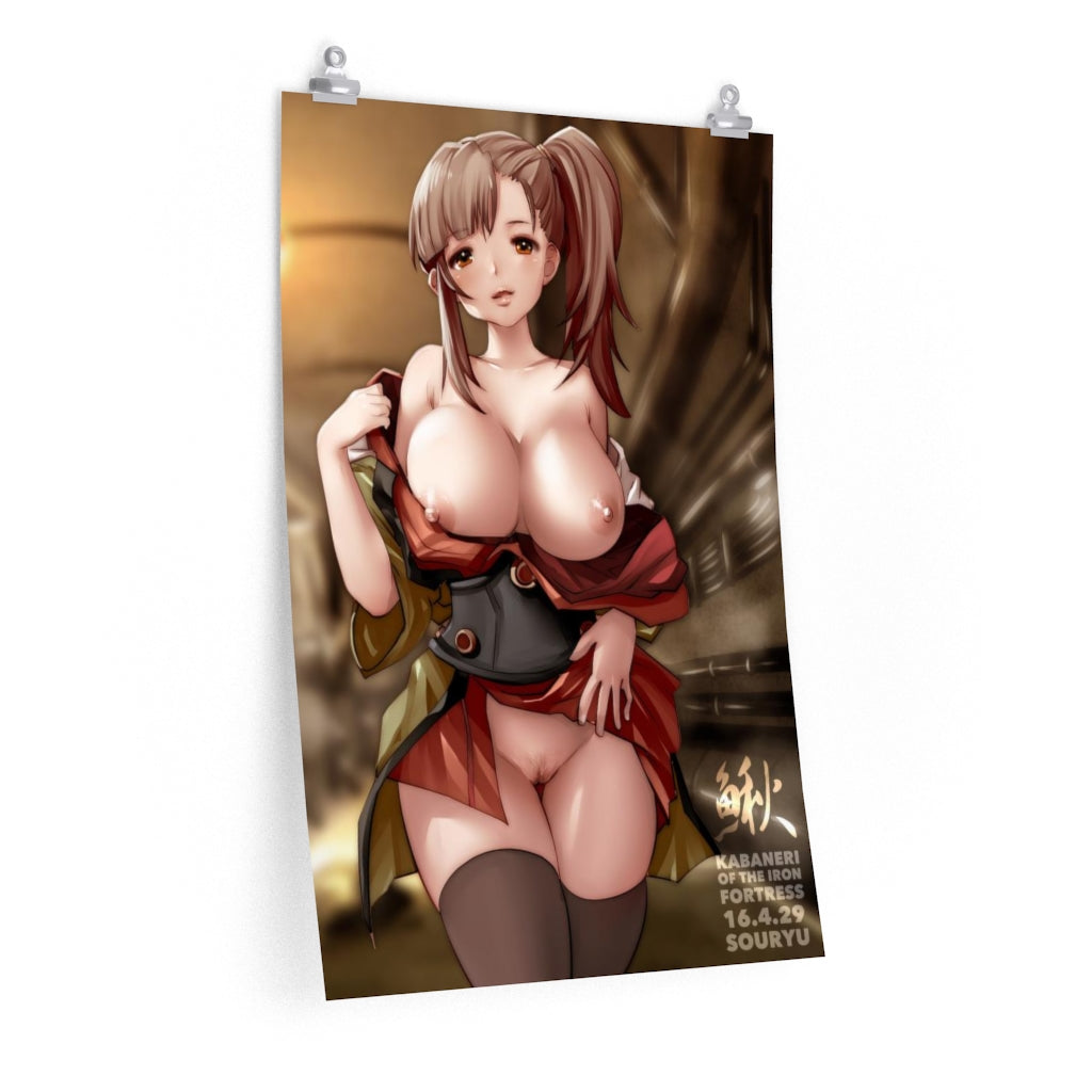 Kajika Kabaneri of the Iron Fortress hentai Nude Poster - Lewd Premium Matte Vertical Poster - Adult Wall Art