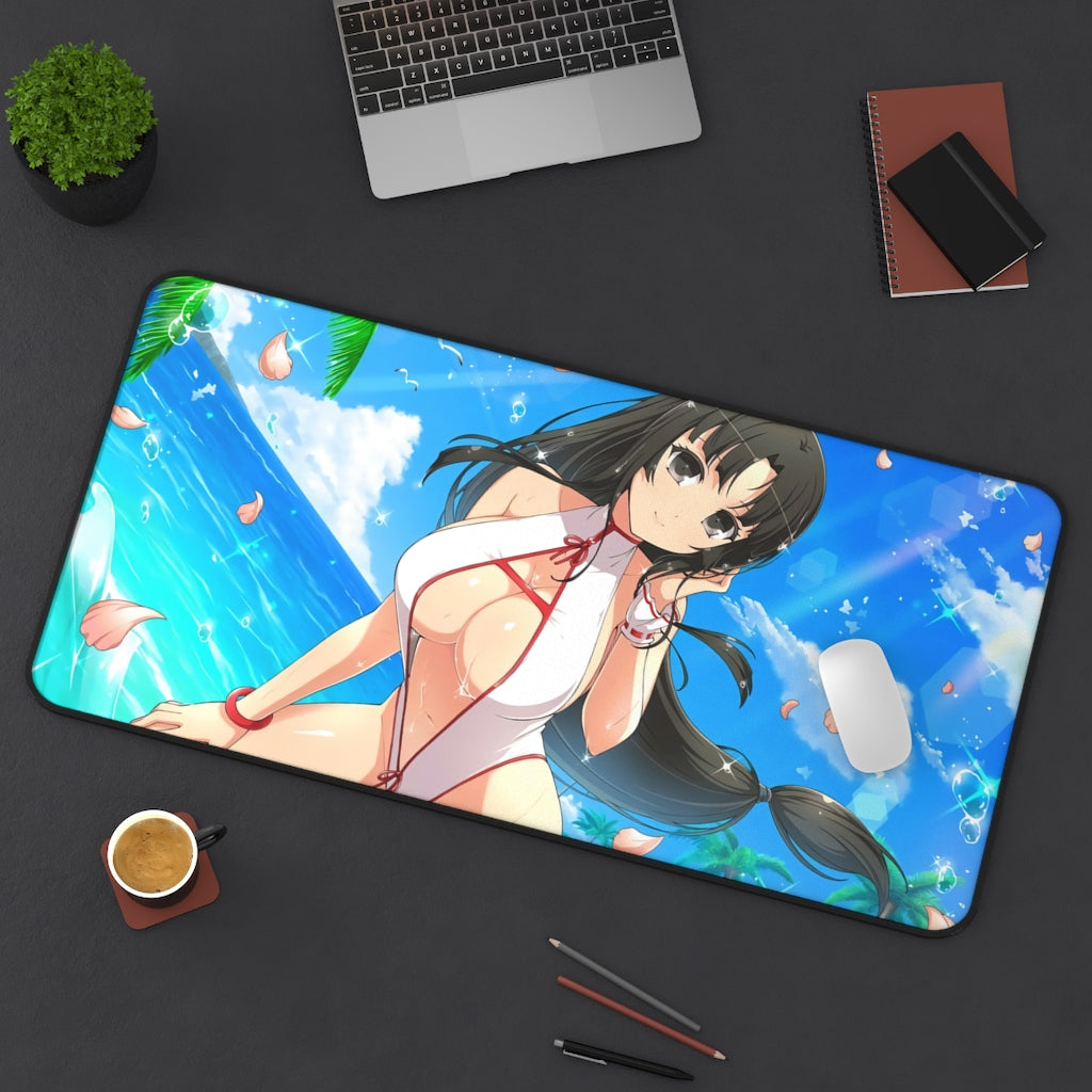 Sexy Tomoe Queen's Blade Desk Mat - Non Slip Mousepad