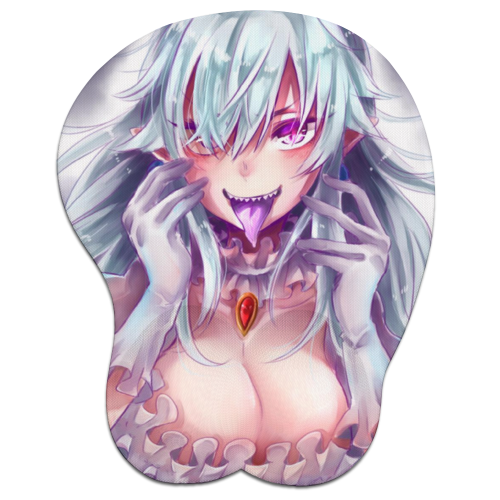 Sexy Anime Girl Oppai Mousepad with Wrist Support Silicone Mouse Pad