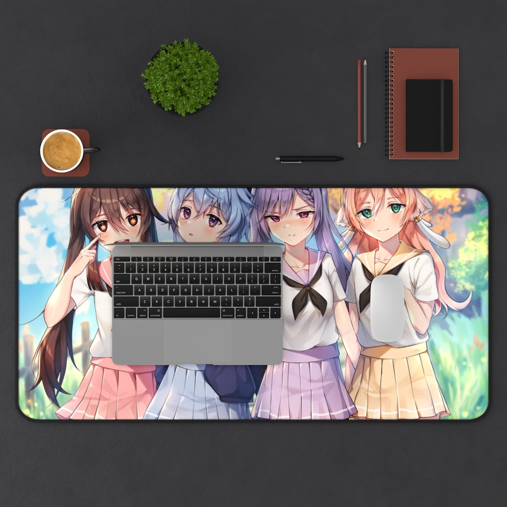 Genshin Impact School Girls Desk Mat | Large Gaming Mousepad - MTG Playmat