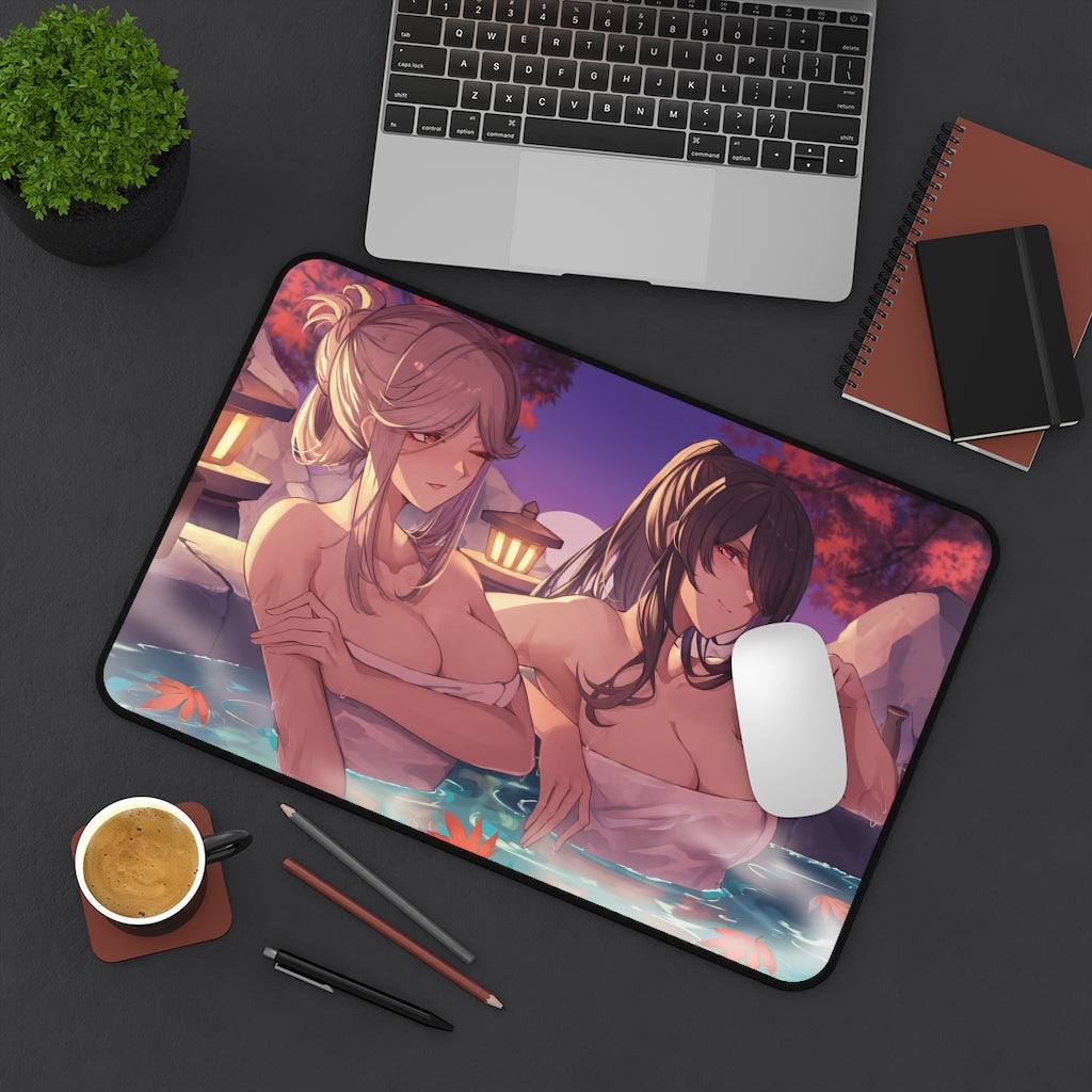 Genshin Impact Mousepad - Onsen Beidou And Ningguang Large Desk Mat - Mouse Pad - Ecchi MTG Playmat