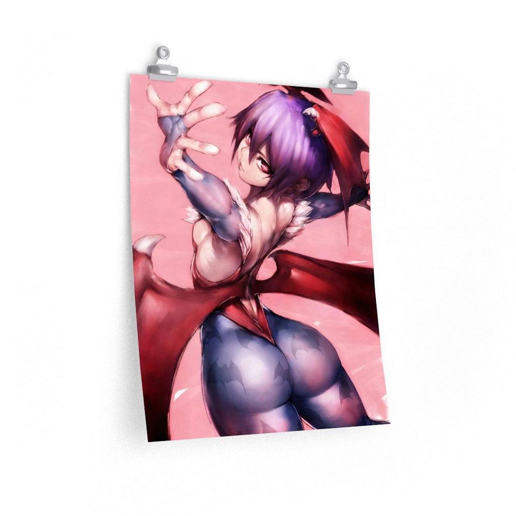 Lilith Aensland Vampire Darstalkers Poster - Lewd Premium Matte Vertical Poster - Adult Wall Art