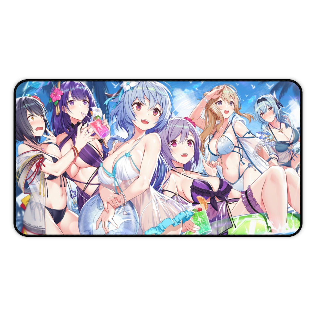 Genshin Impact Bikini Gang Desk Mat - Non Slip Mousepad