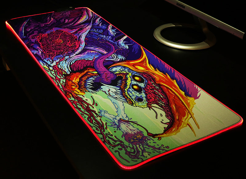 Light-emitting RGB XL Mouse Pad ( 80 X 30 CM ) 4mm Thick Gaming Mouse Pad - The Mouse Pads Ninja Mouse Pads