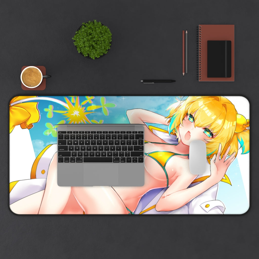 Sexy Pine Bikini Bomber Girl Bomberman Desk Mat - Non Slip Mousepad