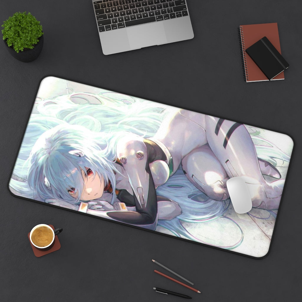 Ayanami Rei Long Hair Evangelion Desk Mat - Non Slip Mousepad