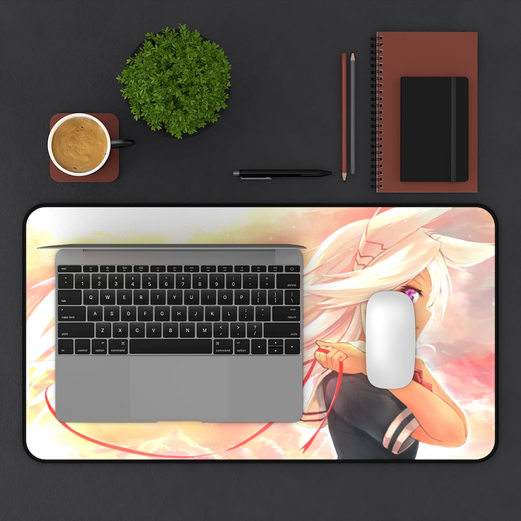 Kawai Anime Girls Mouse Pads - Cute White Hair Girl - The Mouse Pads Ninja Home Decor