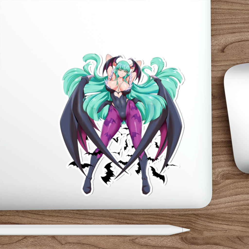 Darkstalkers Morrigan Queen of Bats Waterproof Sticker - Ecchi Vinyl Decal