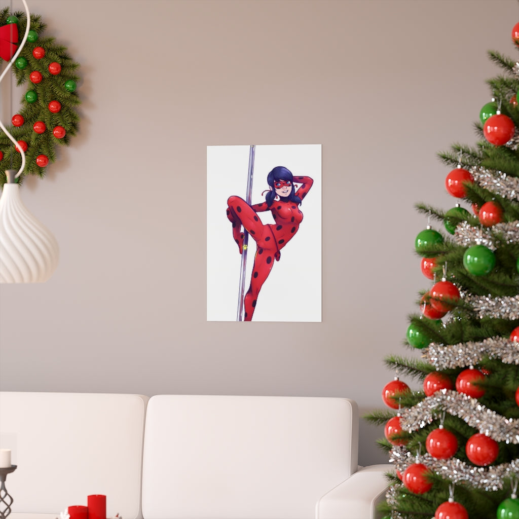 Miraculous Ladybug Sexy Pole Dance Poster - Lewd Premium Matte Vertical Poster - Adult Wall Art