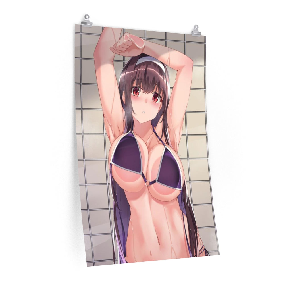 Utaha Kasumigaoka Saekano How to Raise a Boring Girlfriend Big Boobs Bikini Poster - Lewd Premium Matte Vertical Poster - Adult Wall Art