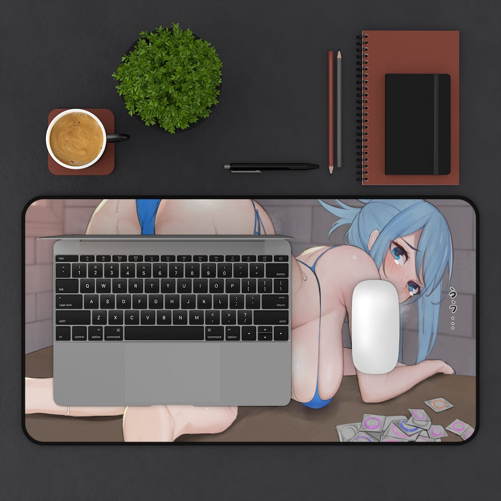 Konosuba Aqua Sexy Mousepad - Bikini Desk Mat - Ecchi Playmat