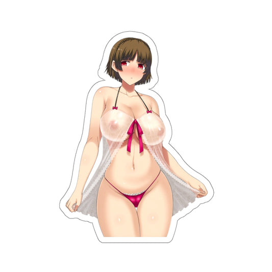 Persona 5 Waterproof Sticker - Makoto Niijima See Through Lingerie Ecchi Vinyl Anime Car Decal