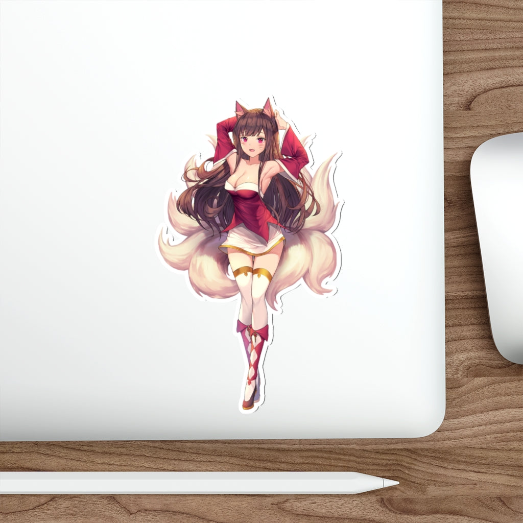 Kawaii Ahri League of Legends Waterproof Sticker - Ecchi Vinyl Decal