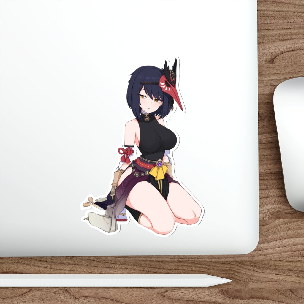 Sexy Kujou Sara Genshin Impact Waterproof Sticker - Ecchi Vinyl Decal