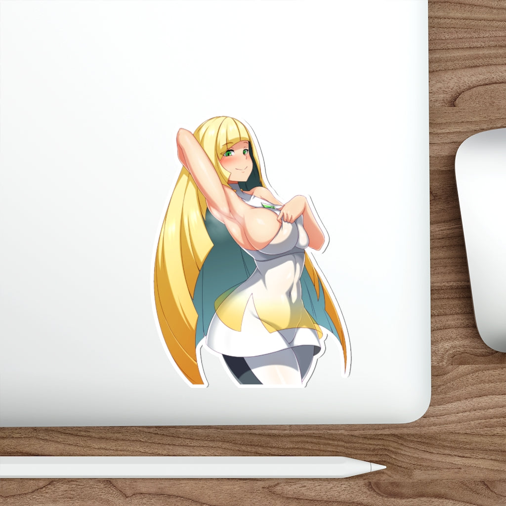 Lusamine Pokemon Big Boobs Waterproof Sticker - Ecchi Vinyl Decal