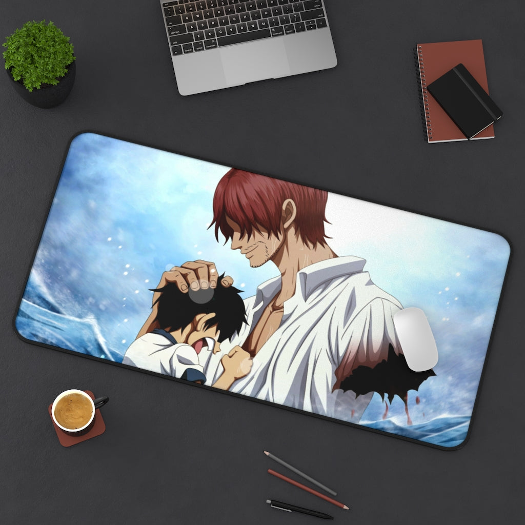 Shanks & Luffy - One Piece Large Mouse Pad / Desk Mat - The Mouse Pads Ninja 31" × 15.5" Home Decor