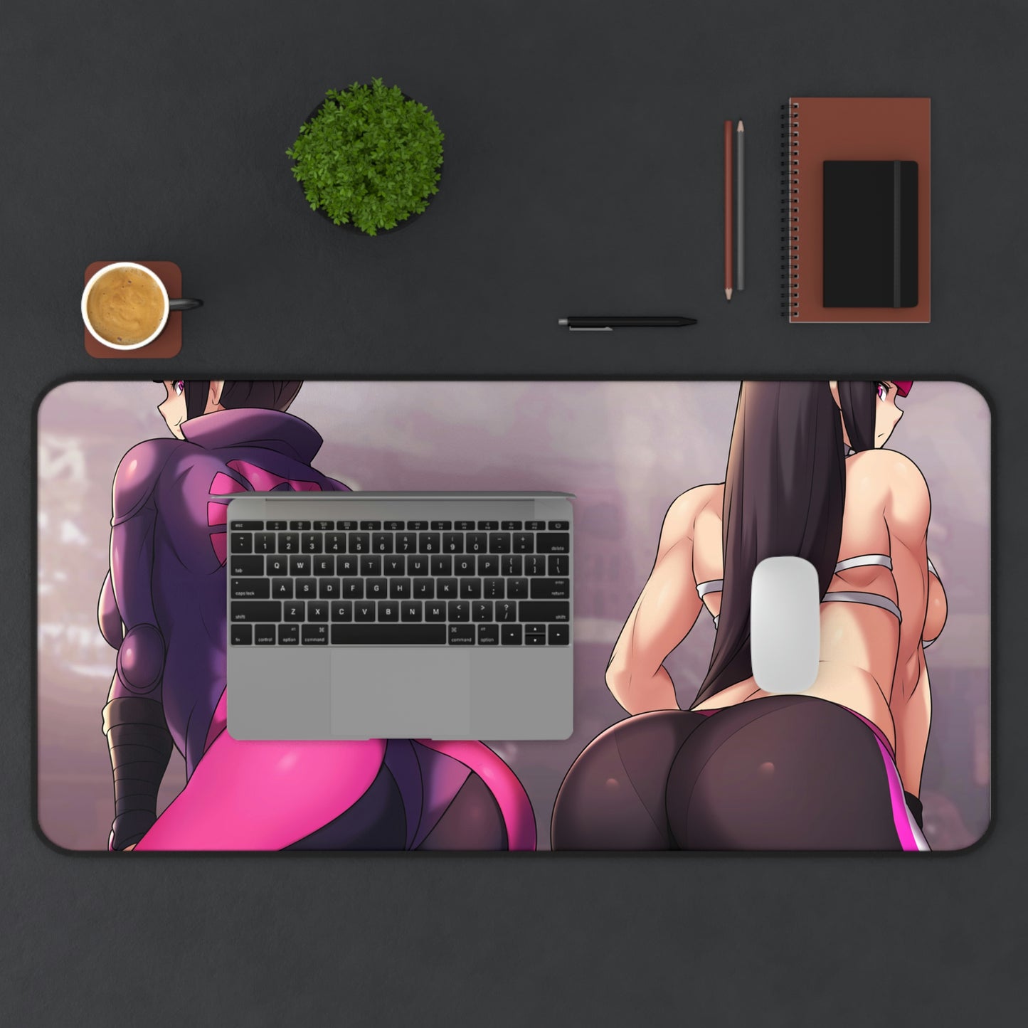 Street Fighter Sexy Mousepad - Cute Butt Juri Large Gaming Desk Mat - Ecchi Desk Pad
